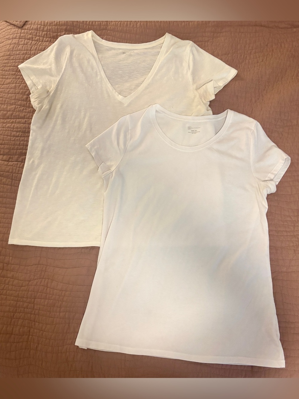 Merona & No Boundaries Women's Short Sleeve Tees - White - Both fit like XXL